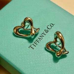 Tiffany & Co Elsa Peretti open heart earrings